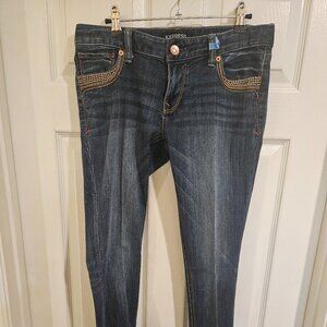 EXPRESS WOMEN'S JEANS SIZE 8 ANKLE STELLA REG FIT LOW RISE